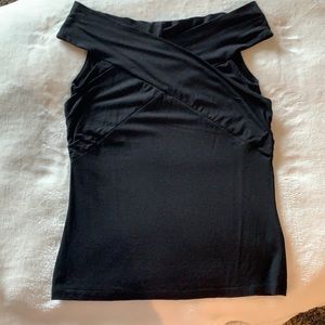 ASOS black fitted off the shoulder top